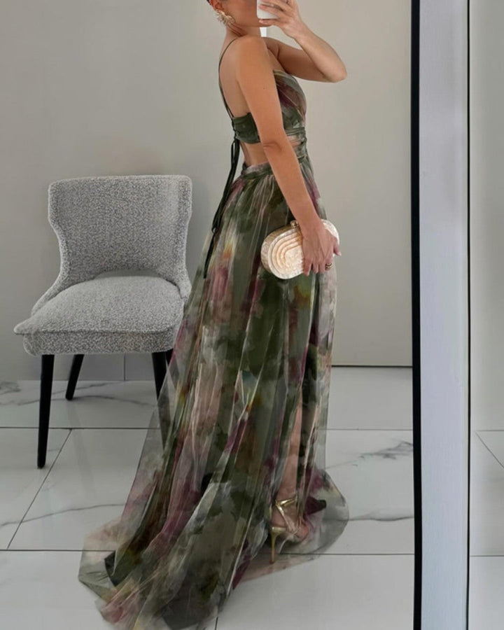 DELACROIX | Vestido Maxi Floral Elegante