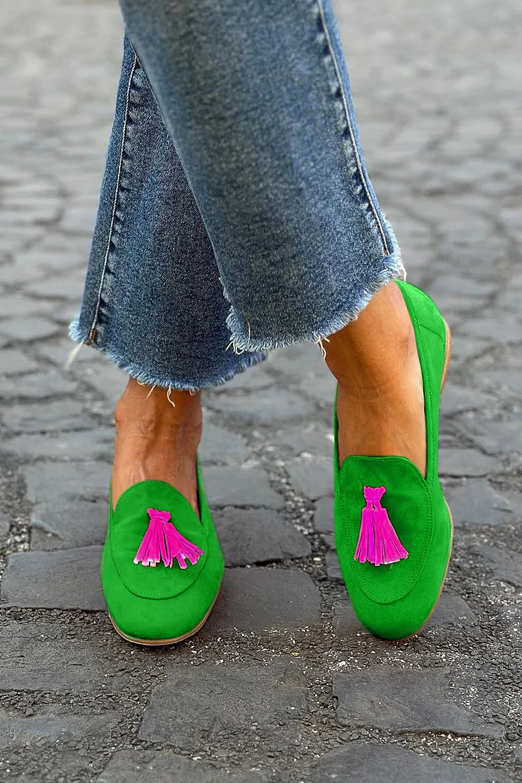Mónica | Mocasines con Borlas
