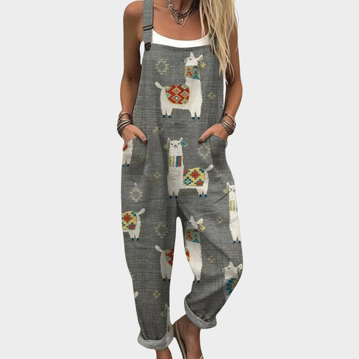 Frida - Pantalones con peto cómodos y estampados