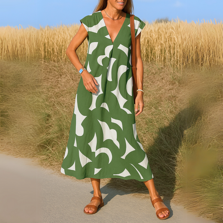 Valérie | Vestido con cuello en V
