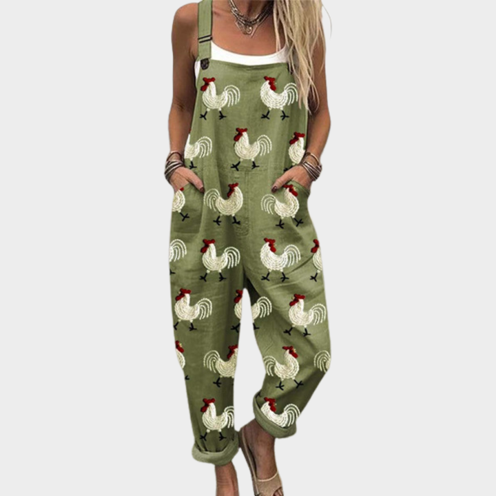 Nanna - Pantalones con peto cómodos y estampados