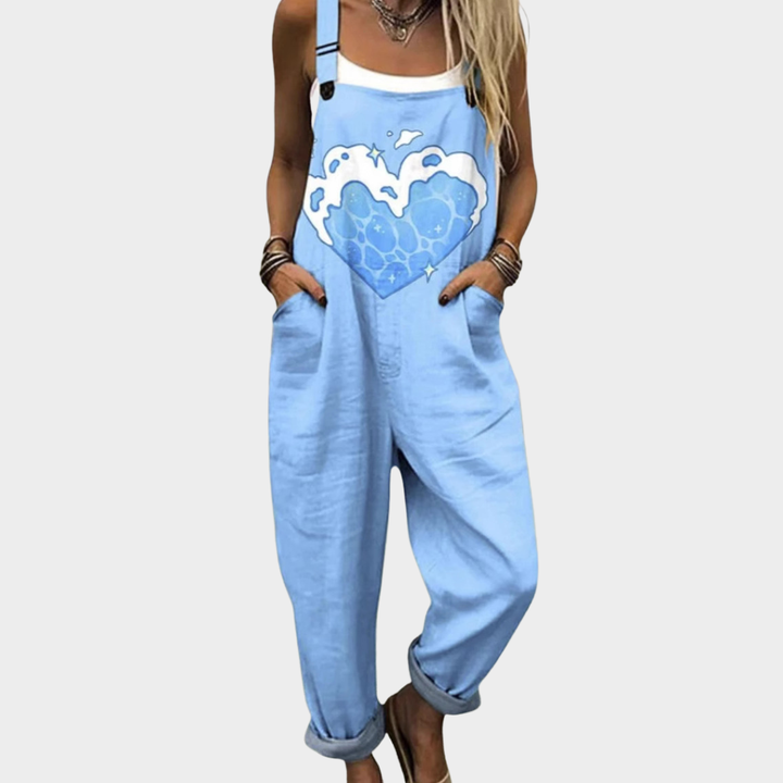 Birgitte - Pantalones con peto cómodos y estampados