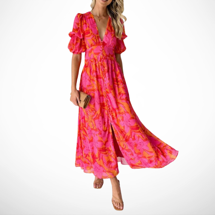 DELACROIX | Vestido Maxi Brillo Solar