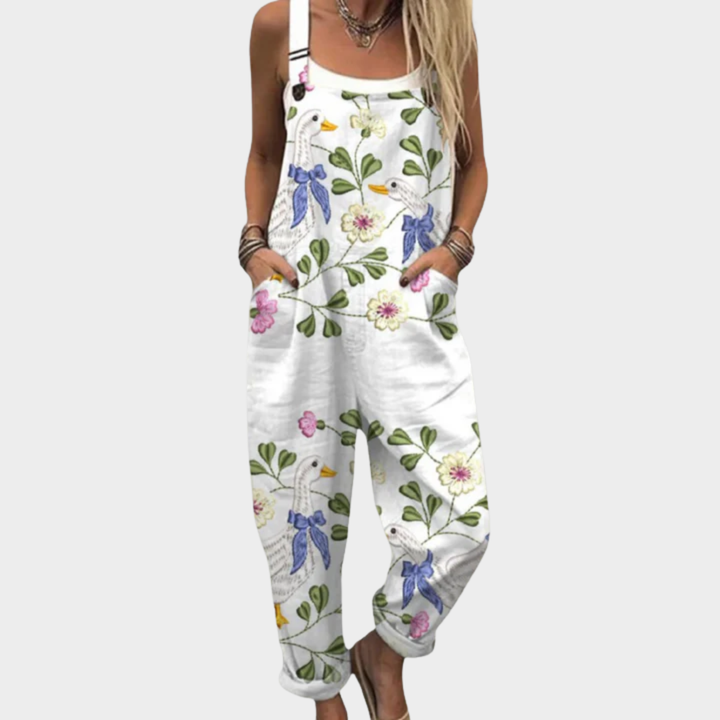 Vigga -Pantalones con peto cómodos y estampados