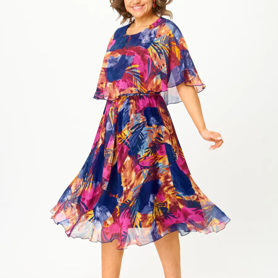 BARBARA | Vestido cómodo de gasa para tallas grandes