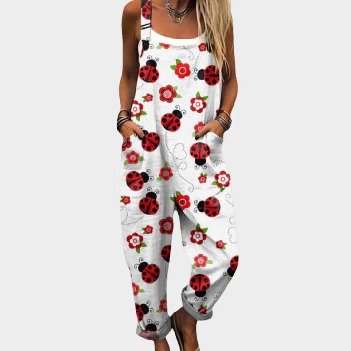 Katrine - Pantalones con peto cómodos y estampados