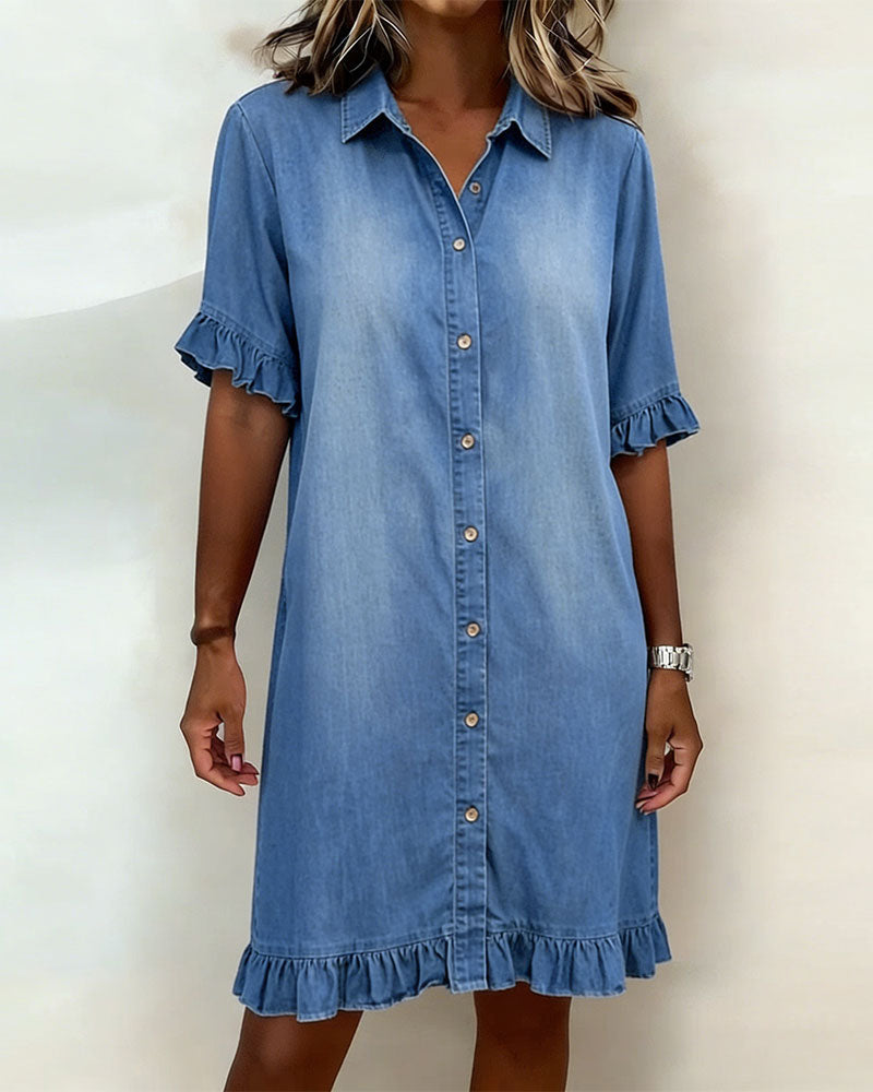 Lena | Vestido vaquero de corte holgado y estilo atemporal