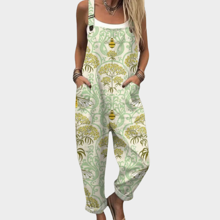Cecilie - Pantalones con peto cómodos y estampados