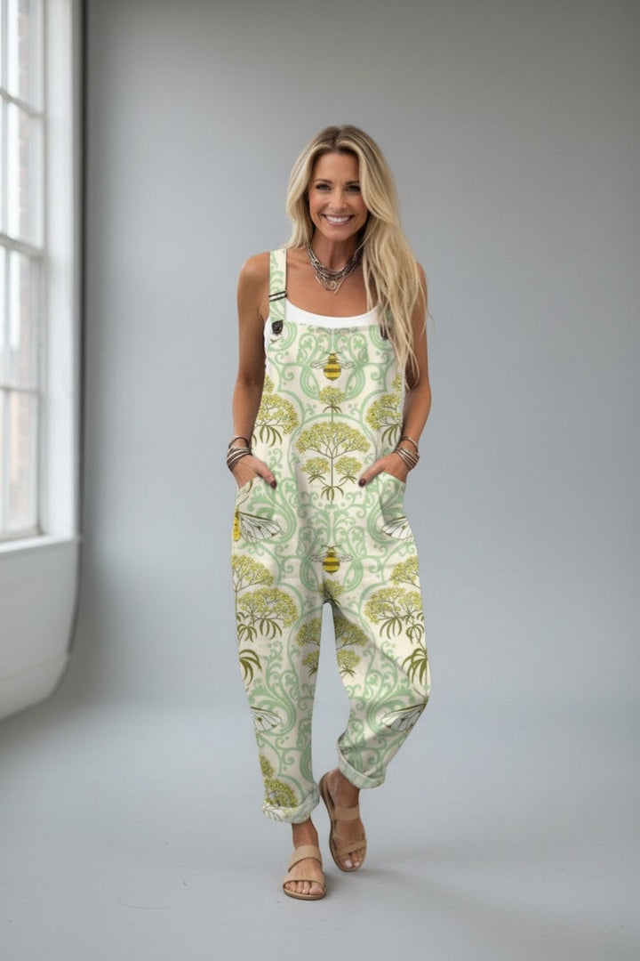 Cecilie - Pantalones con peto cómodos y estampados