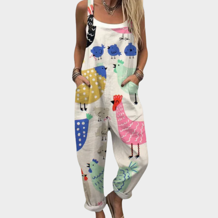 Karla - Pantalones con peto cómodos y estampados