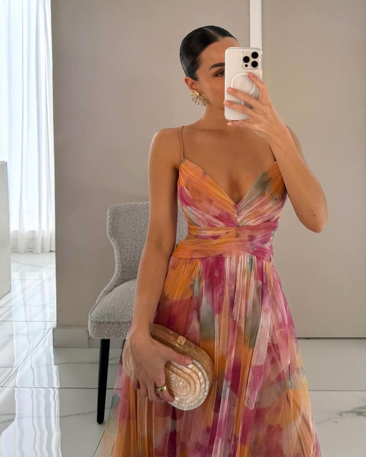 DELACROIX | Vestido Maxi Floral Elegante