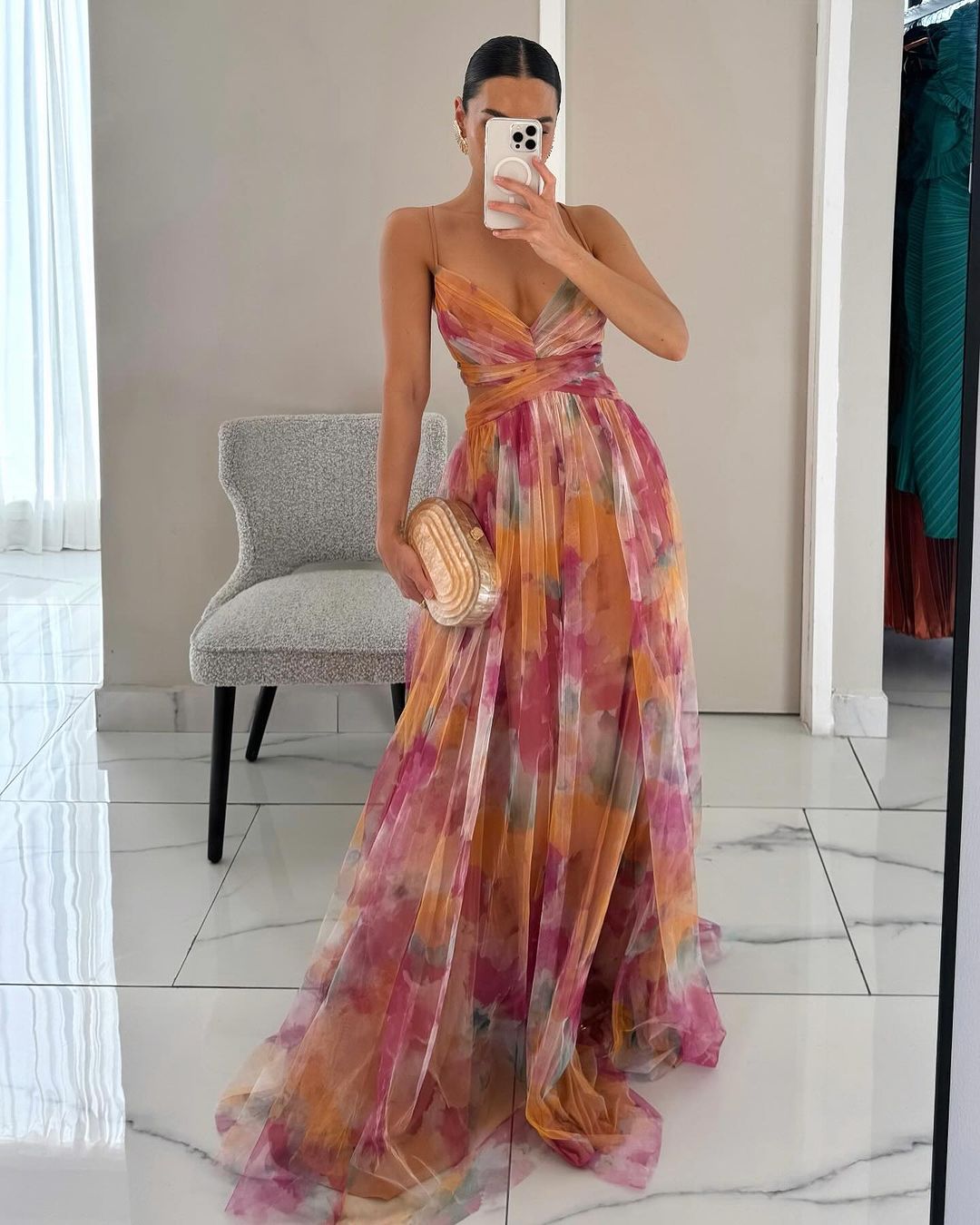 DELACROIX | Vestido Maxi Floral Elegante