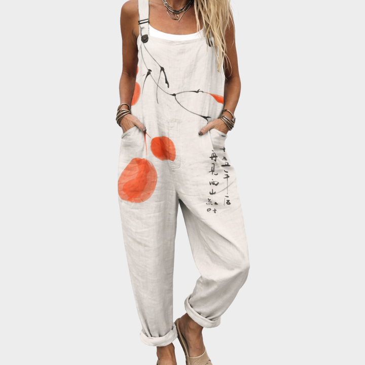Amalie - Pantalones con peto cómodos y estampados