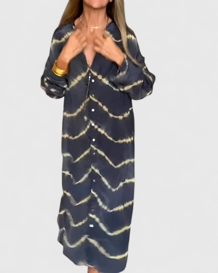 Amelie™ | Elegante Vestido Maxi a Rayas Boho