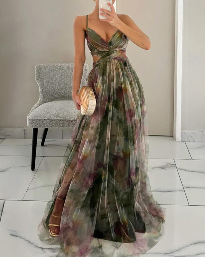 DELACROIX | Vestido Maxi Floral Elegante