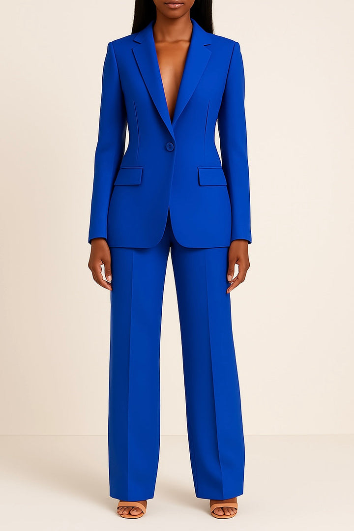 Valeria | Conjunto Formal Elegante con Blazer Largo Entallado para Mujer