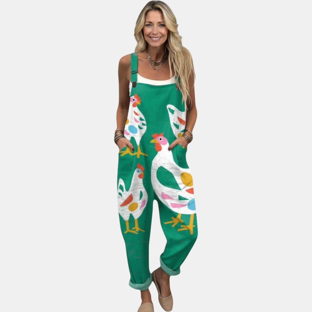 Alma - Pantalones con peto cómodos y estampados