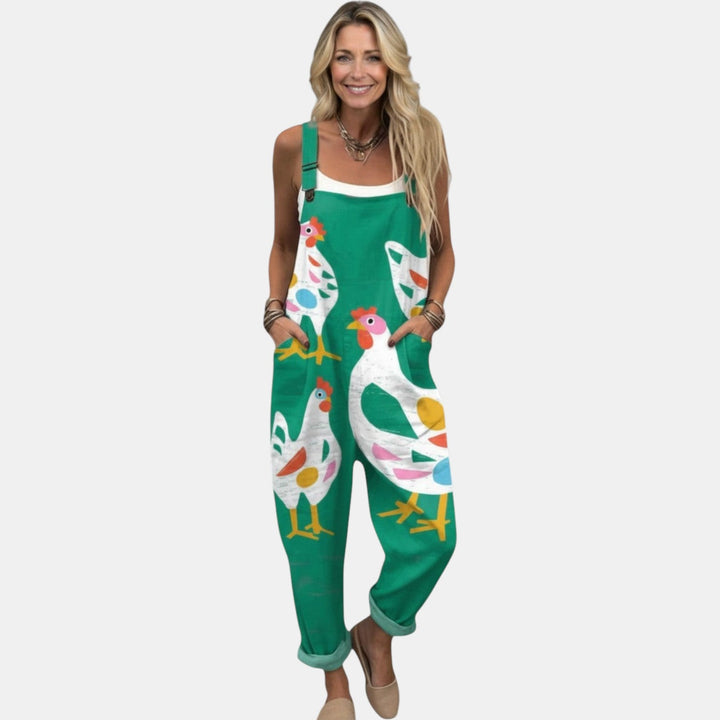 Alma - Pantalones con peto cómodos y estampados