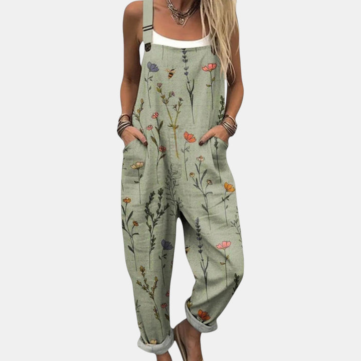 Anne - Pantalones con peto cómodos y estampados