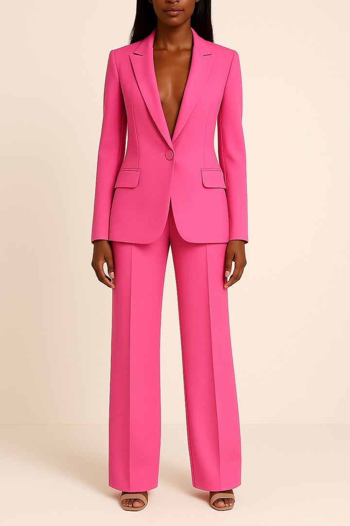 Valeria | Conjunto Formal Elegante con Blazer Largo Entallado para Mujer