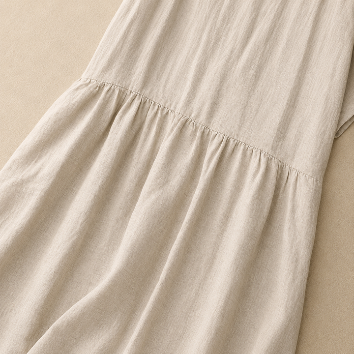 Vestido Midi Celestine con Escote en V