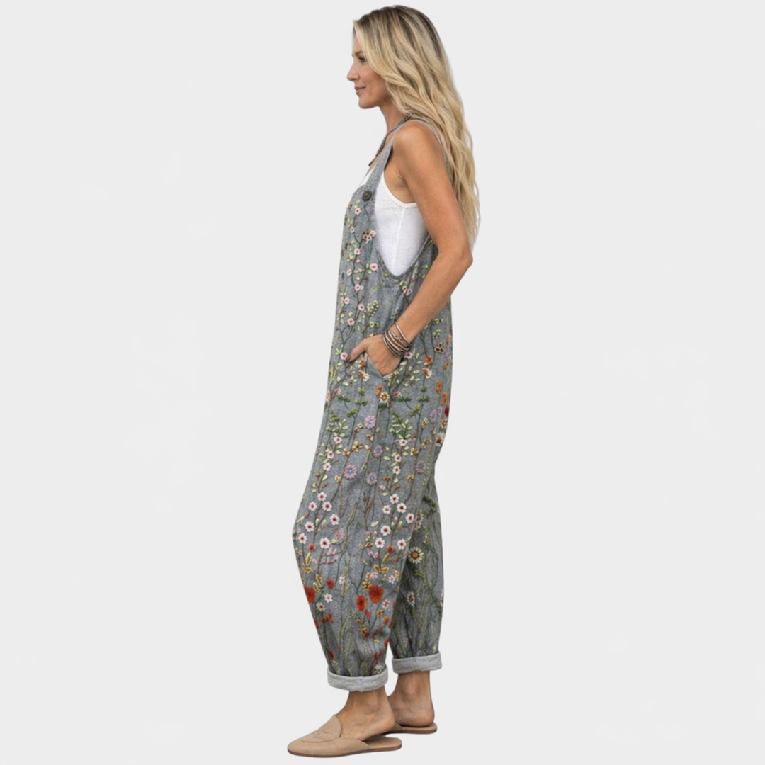 Helle - Pantalones con peto cómodos y estampados