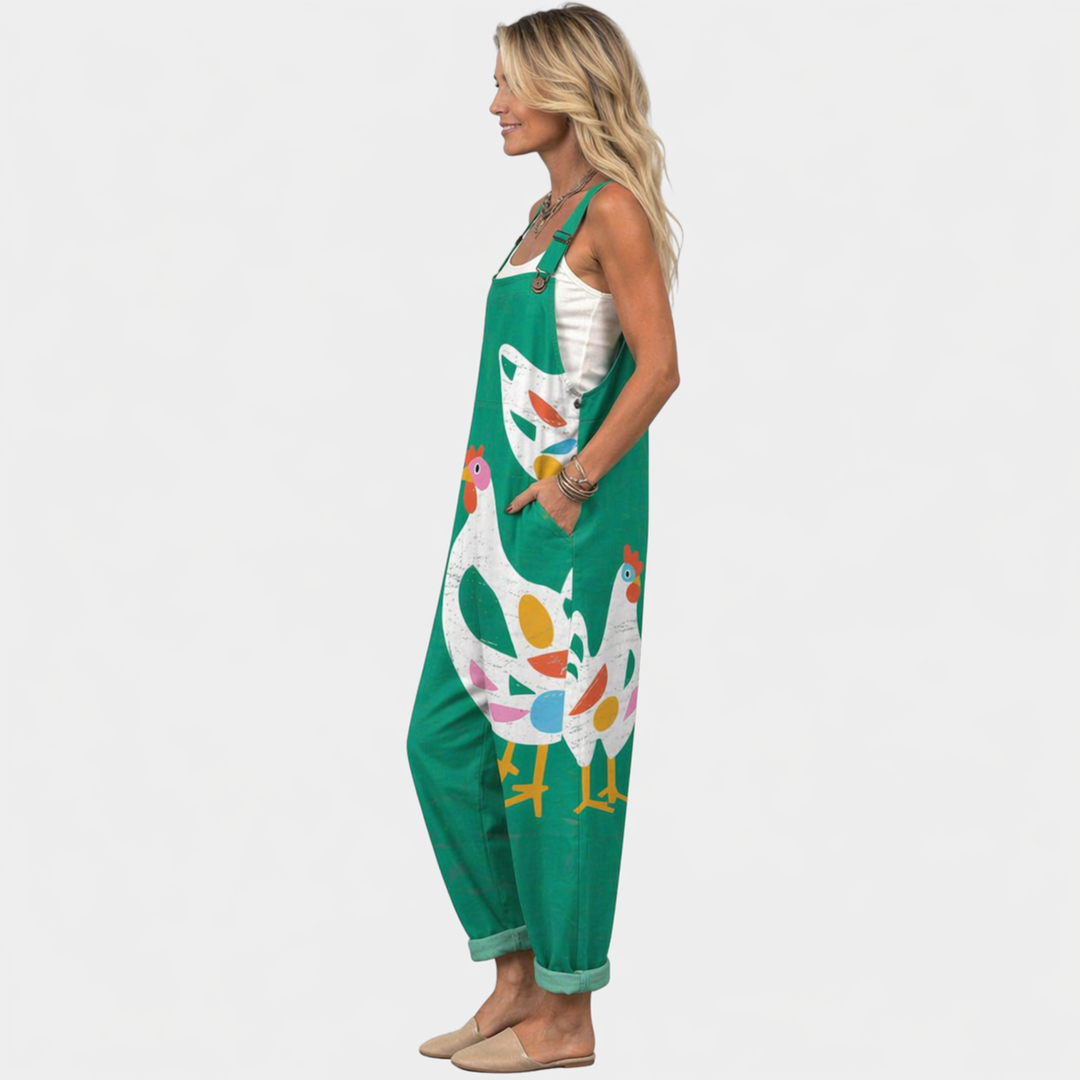 Alma - Pantalones con peto cómodos y estampados