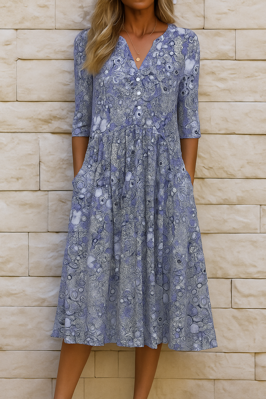 Romi™ | Vestido midi con estampado elegante