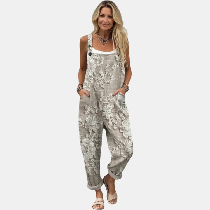 Clara -Pantalones con peto cómodos y estampados