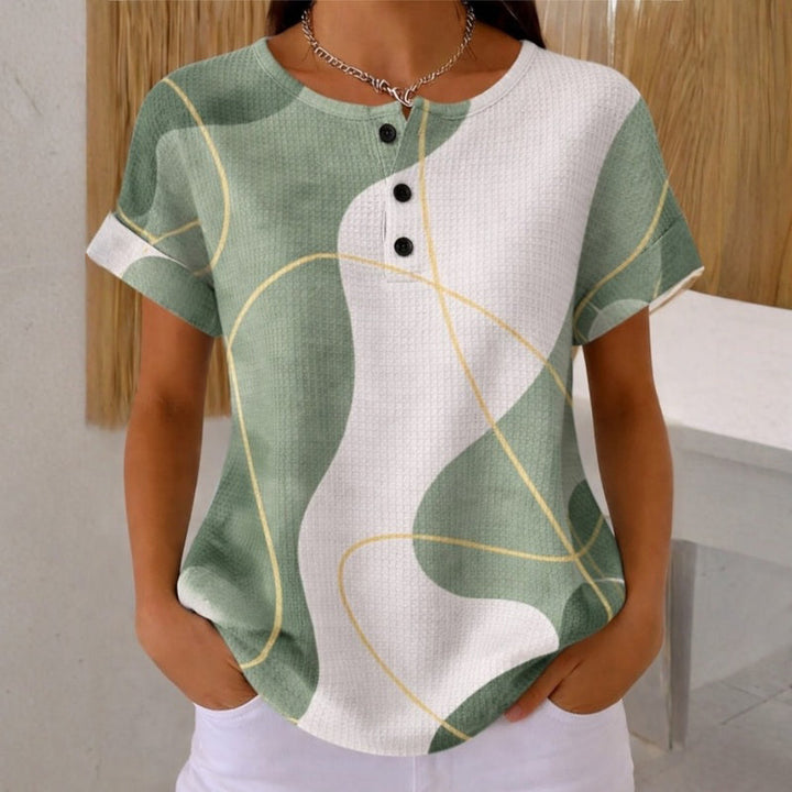 Valeria | Blusa Moderna con Diseño Color Block
