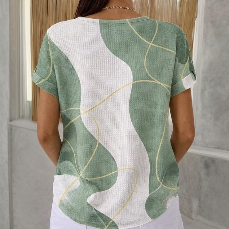 Valeria | Blusa Moderna con Diseño Color Block