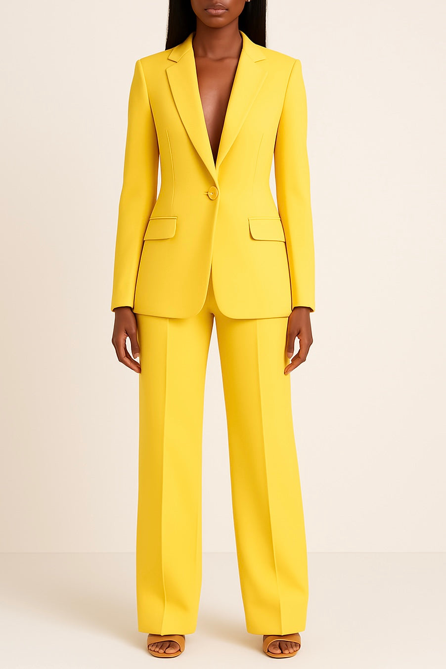 Valeria | Conjunto Formal Elegante con Blazer Largo Entallado para Mujer