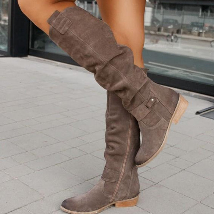 Zavira | Elegantes botas de ante cálidas para mujeres
