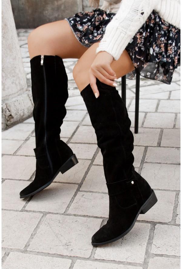 Zavira | Elegantes botas de ante cálidas para mujeres