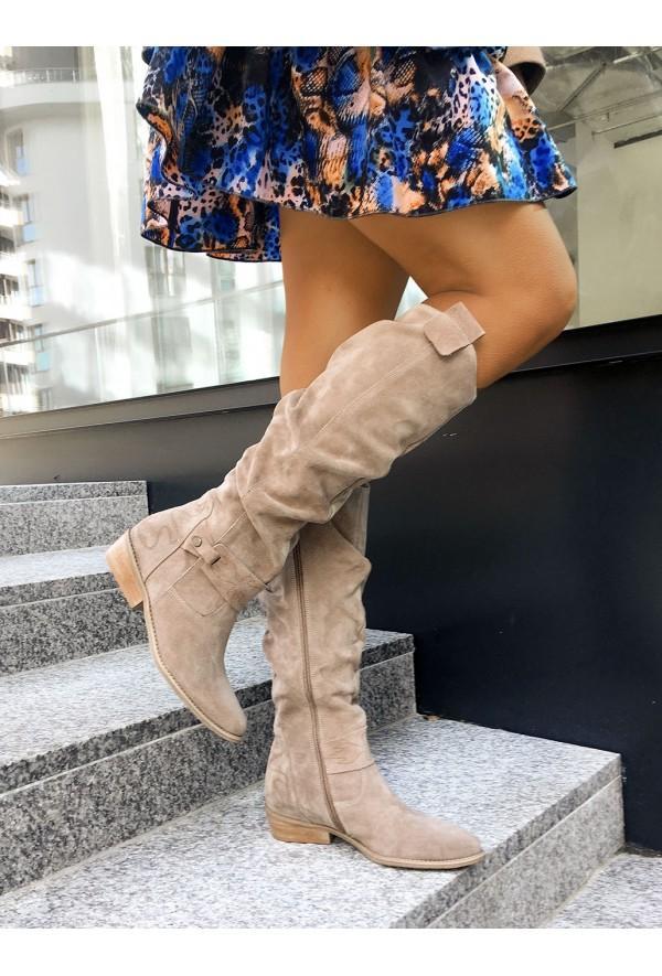 Zavira | Elegantes botas de ante cálidas para mujeres