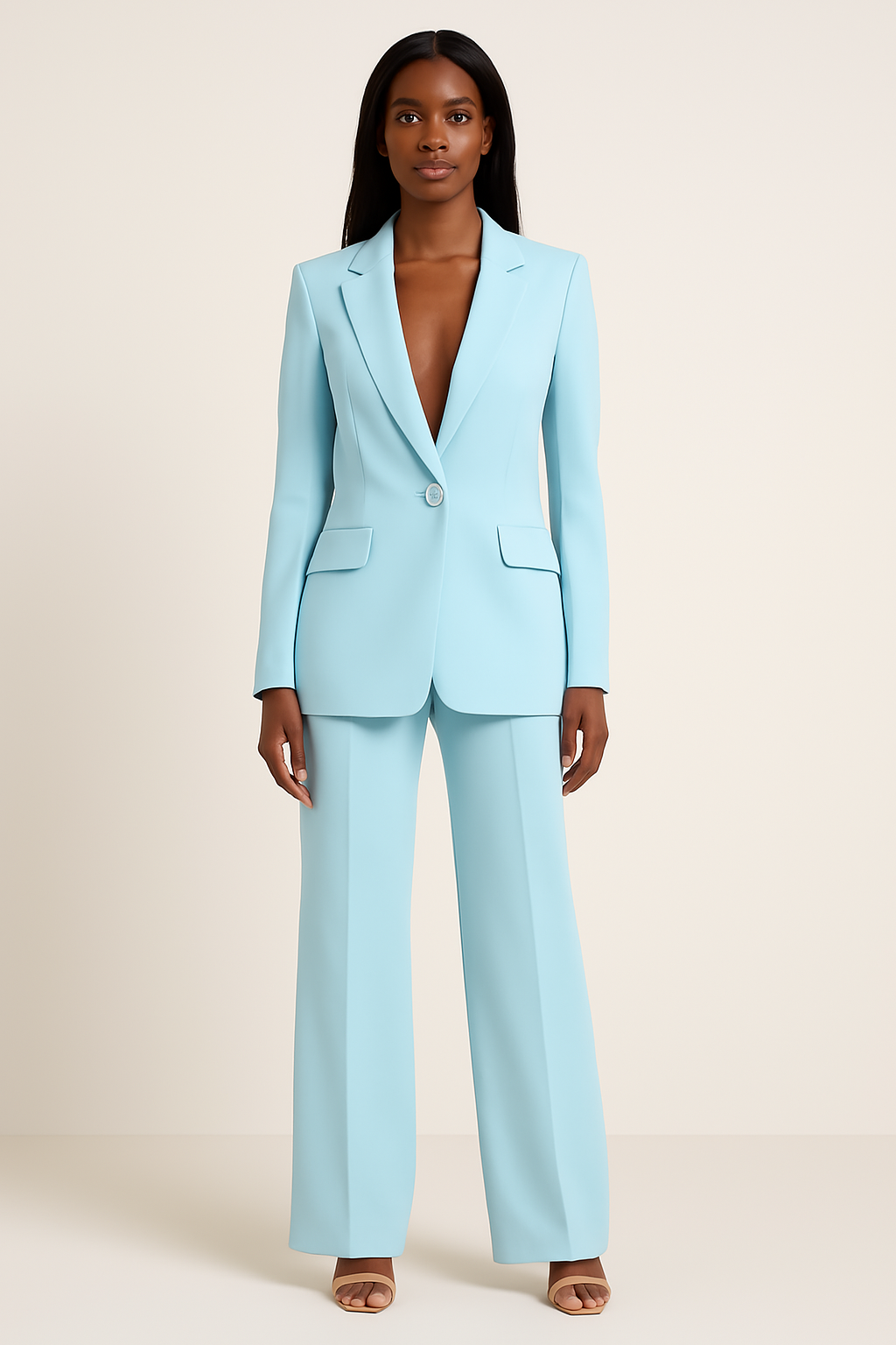 Valeria | Conjunto Formal Elegante con Blazer Largo Entallado para Mujer