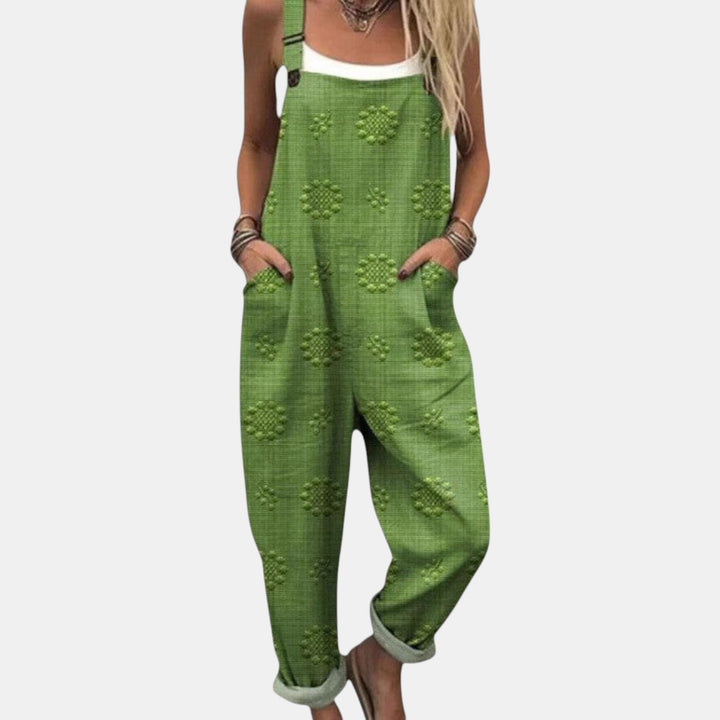 Laura - Pantalones con peto cómodos y estampados