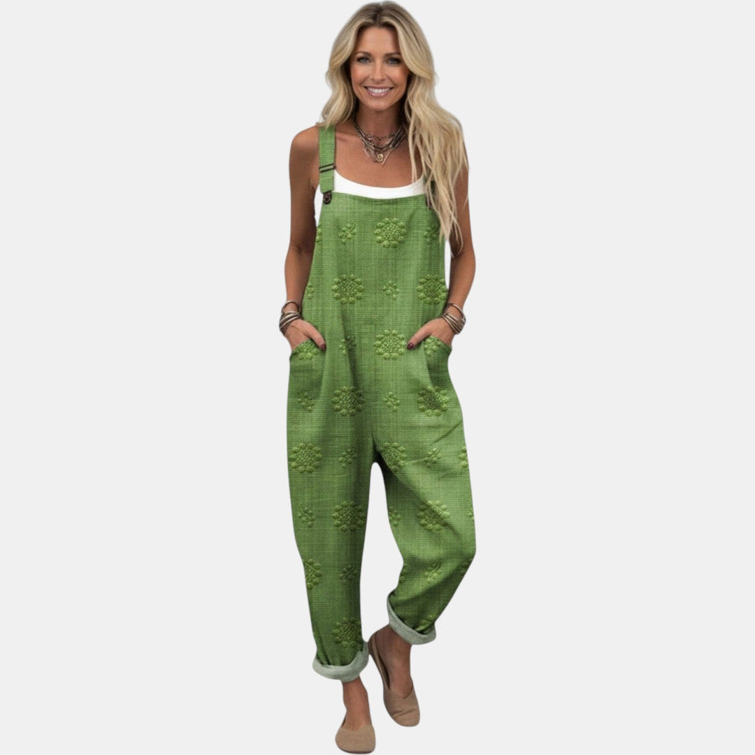 Laura - Pantalones con peto cómodos y estampados