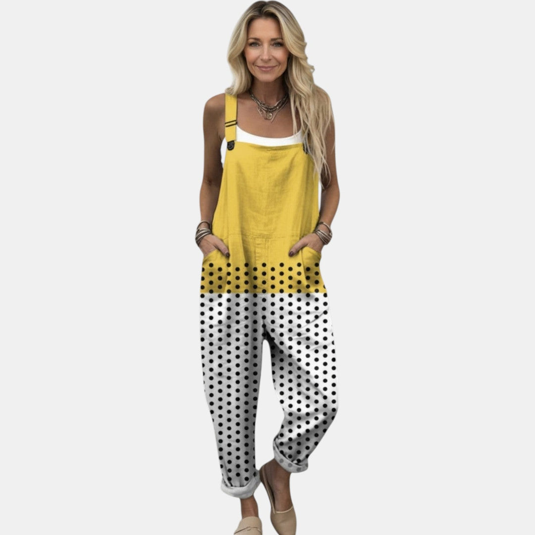 Olivia - Pantalones con peto cómodos y estampados