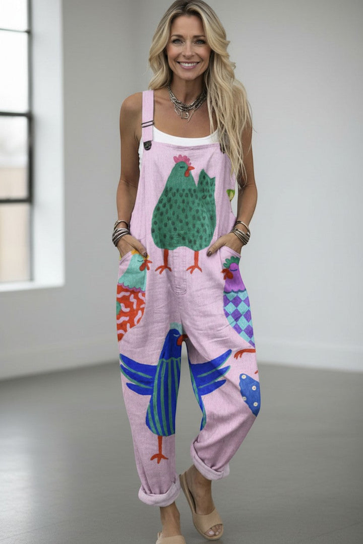 Emilie - Pantalones con peto cómodos y estampados