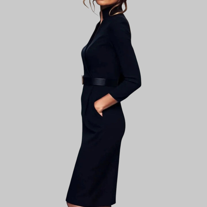 Elena™ | Vestido Midi Elegante con Cinturón