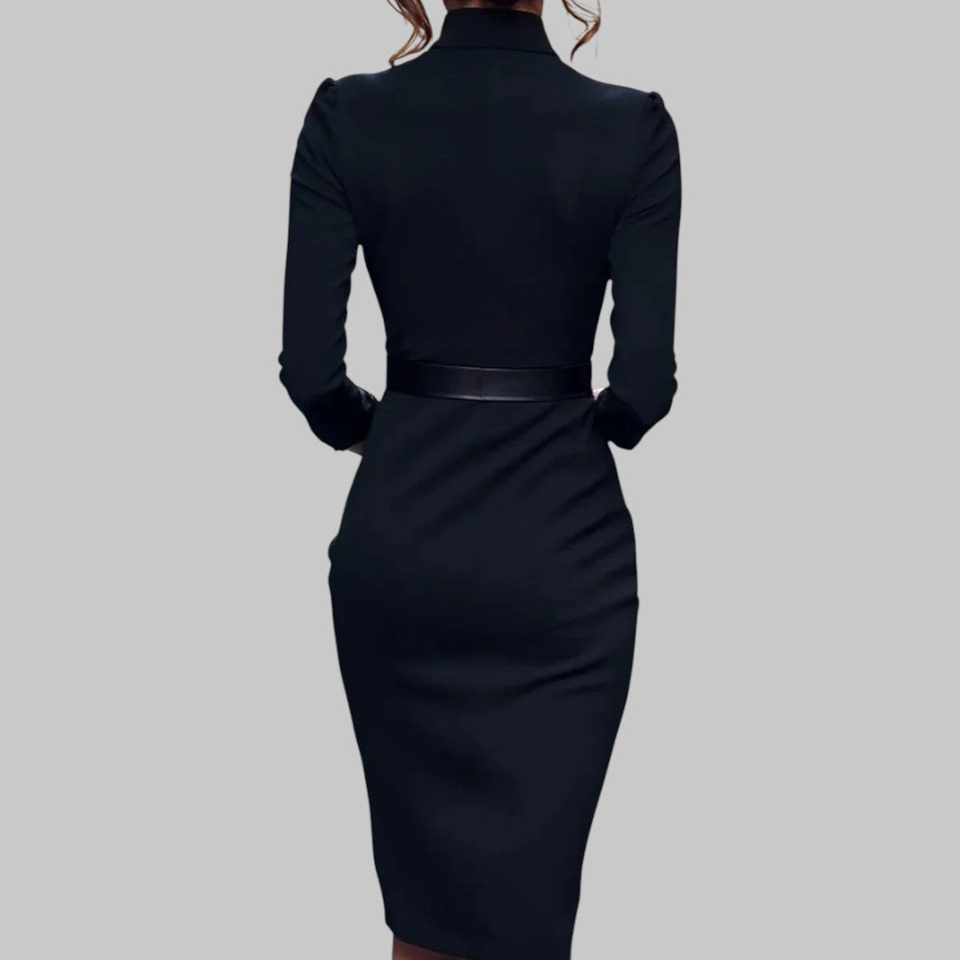 Elena™ | Vestido Midi Elegante con Cinturón