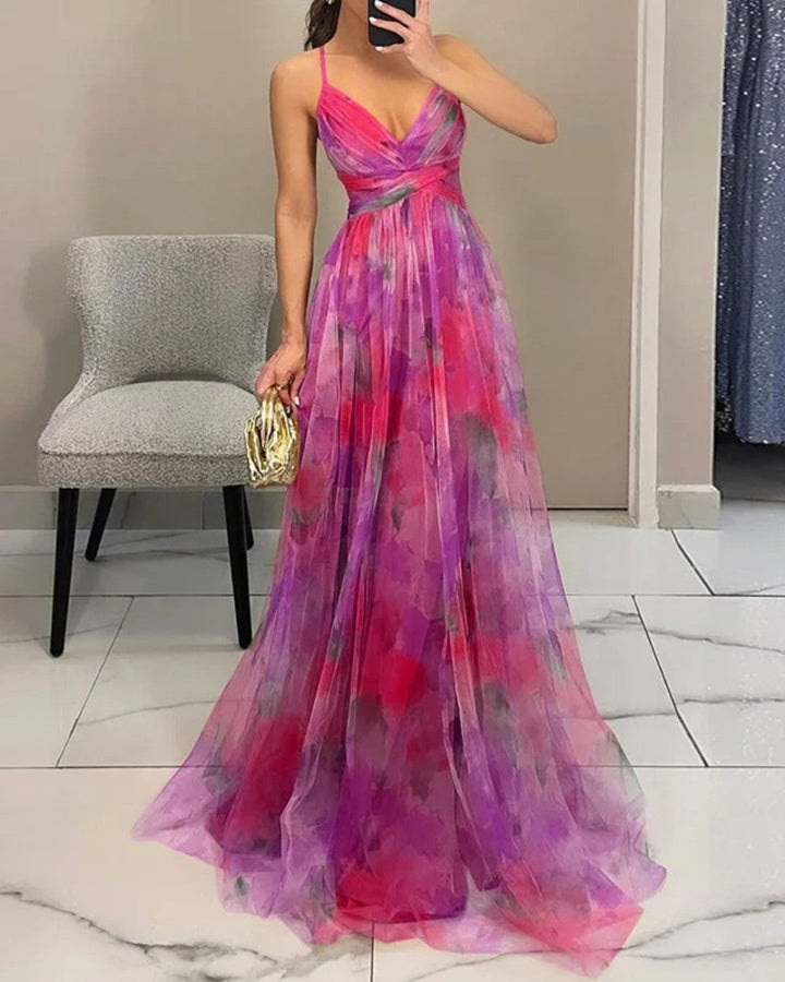 DELACROIX | Vestido Maxi Floral Elegante