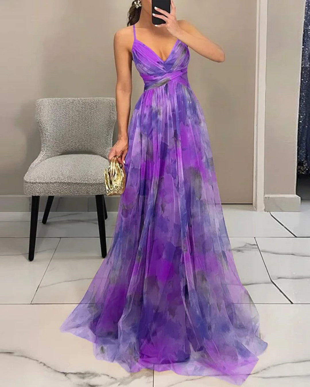 DELACROIX | Vestido Maxi Floral Elegante
