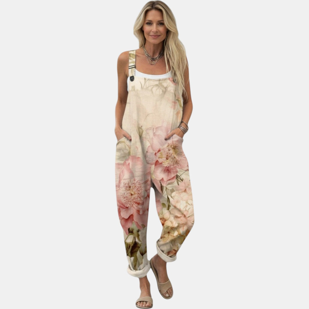 Tina - Pantalones con peto cómodos y estampados