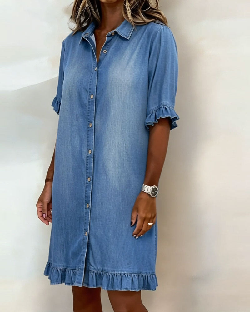 Lena | Vestido vaquero de corte holgado y estilo atemporal