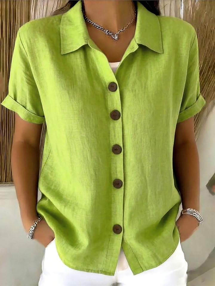 ZARA BLUSA CON ABROCHADO DELANTERO