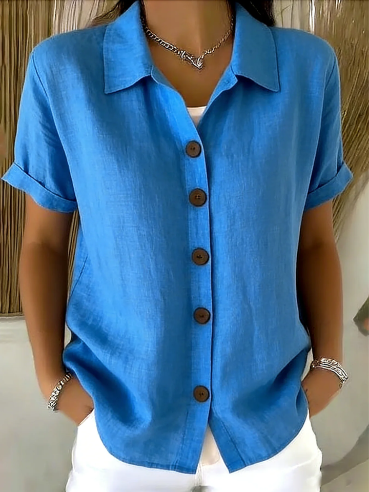 ZARA BLUSA CON ABROCHADO DELANTERO