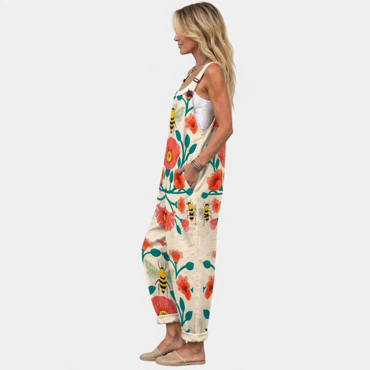 Ella - Pantalones con peto cómodos y estampados