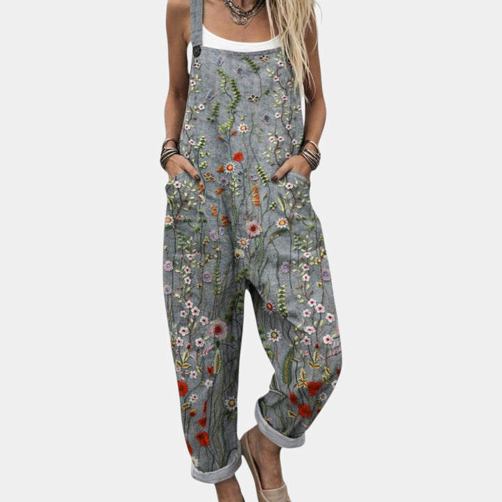Helle - Pantalones con peto cómodos y estampados